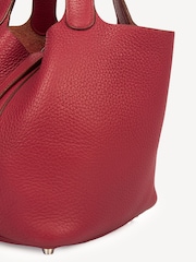 Hermes Pink Rouge Grenat Picotin 18 Tote - Image 6 of 9