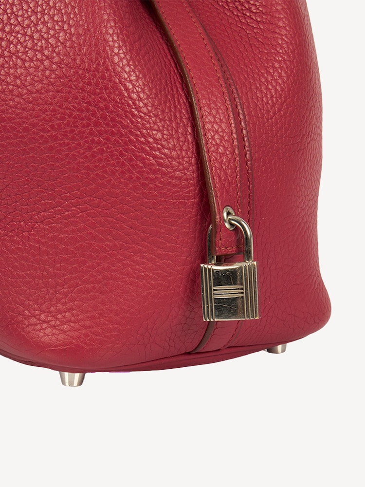 Hermes Pink Rouge Grenat Picotin 18 Tote - Image 9 of 9