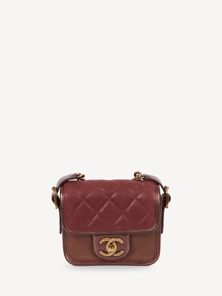 Chanel Red Flap with Top Handle Mini Cross Body Bag - Image 1 of 10