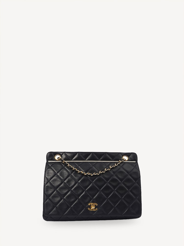Chanel Vintage Flap Shoulder Black Bag - Image 1 of 11