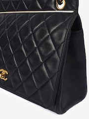 Chanel Vintage Flap Shoulder Black Bag - Image 10 of 11