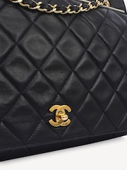 Chanel Vintage Flap Shoulder Black Bag - Image 11 of 11