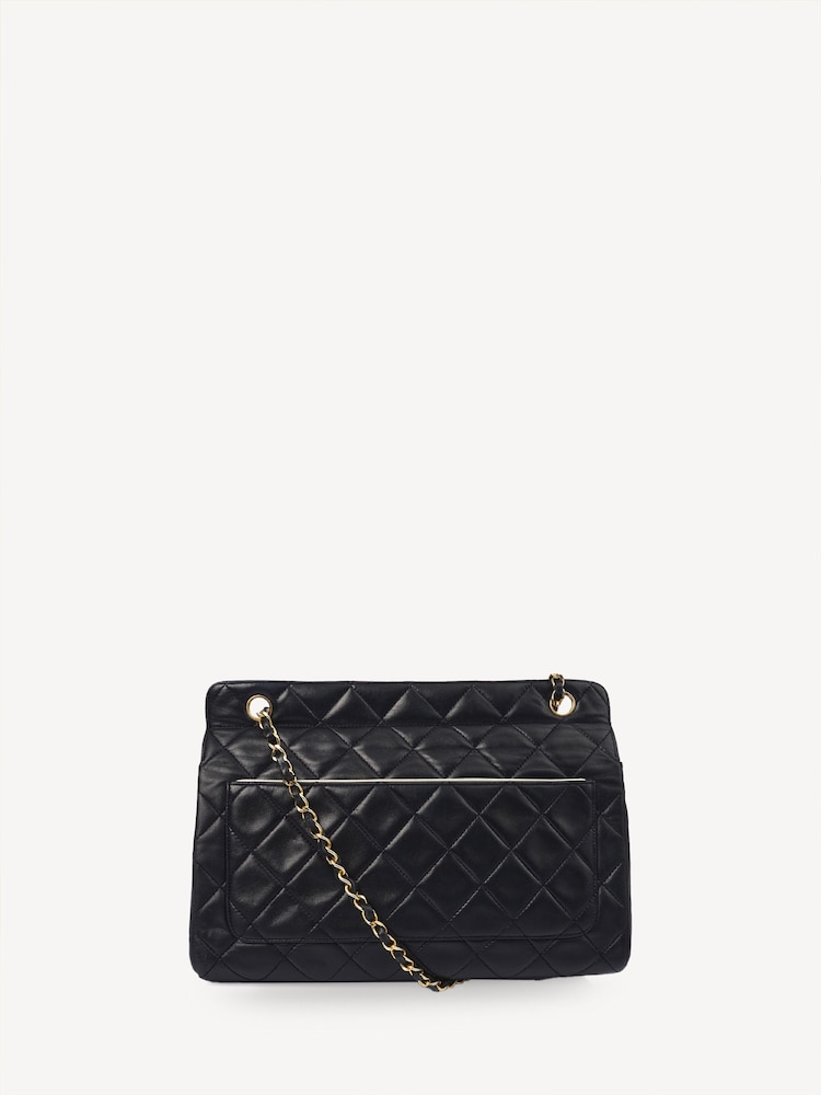 Chanel Vintage Flap Shoulder Black Bag - Image 2 of 11