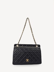 Chanel Vintage Flap Shoulder Black Bag - Image 3 of 11