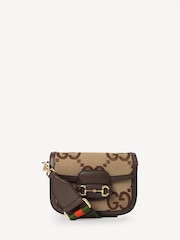 Gucci GG Supreme Horsebit 1955 Mini Cross Body Brown Bag - Image 1 of 7