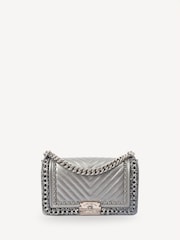 Chanel Grey Medium Boy Shoulder Bag - Image 1 of 10