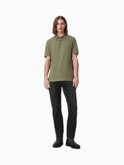 AllSaints Green 100% Organic Cotton Reform Polo Shirt - Image 3 of 5