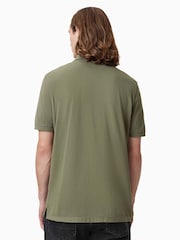 AllSaints Green 100% Organic Cotton Reform Polo Shirt - Image 4 of 5