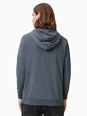 AllSaints Blue Brace 100% Organic Cotton Hoodie - Image 2 of 7