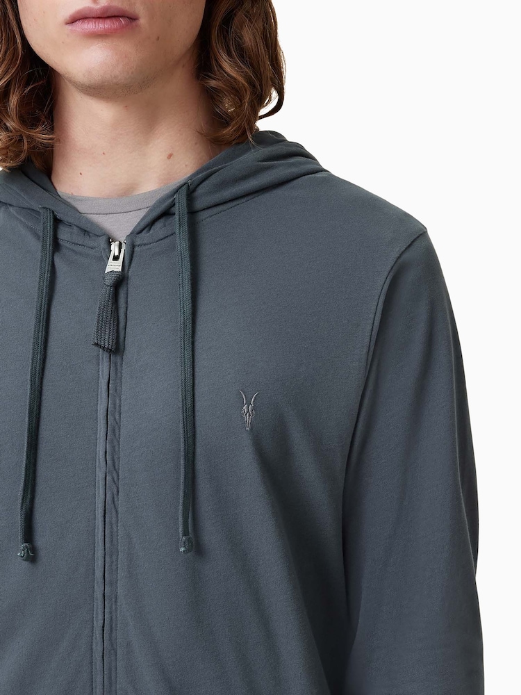AllSaints Blue Brace Hoodie - Image 4 of 7