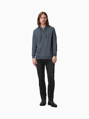 AllSaints Blue Brace 100% Organic Cotton Hoodie - Image 5 of 7