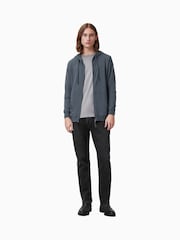 AllSaints Blue Brace 100% Organic Cotton Hoodie - Image 7 of 7