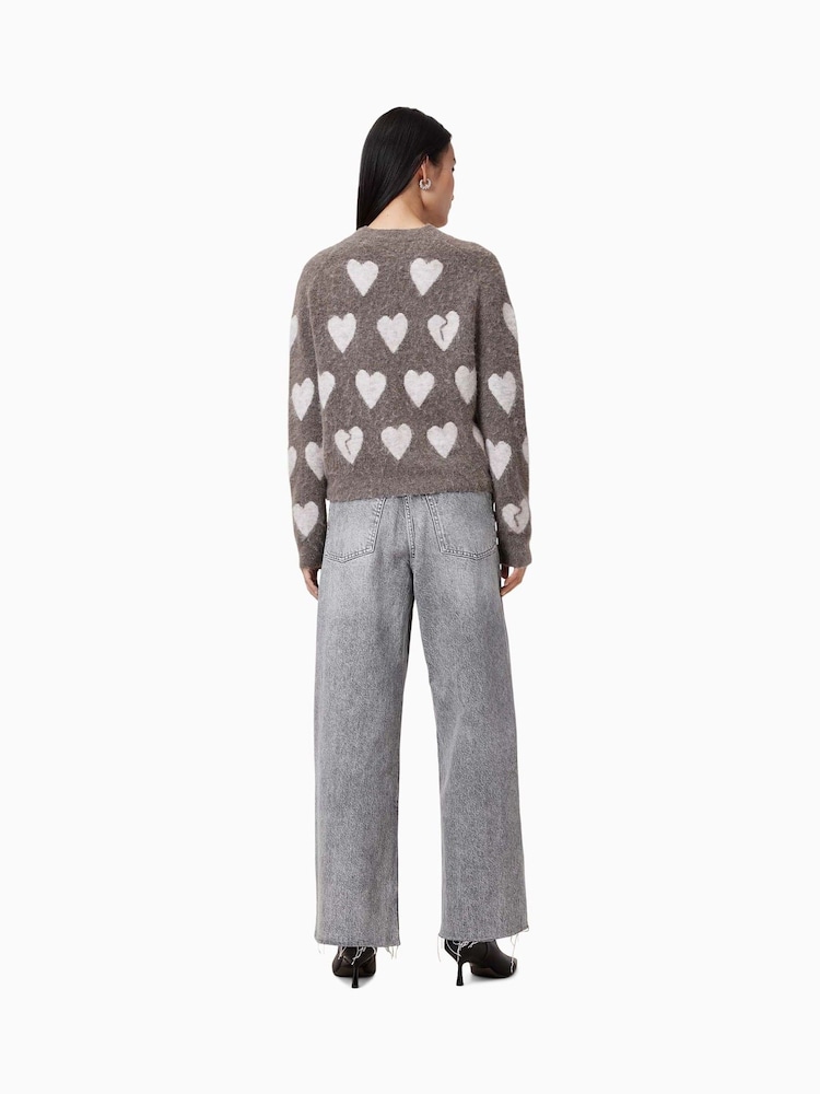 AllSaints Grey Aki Crossover 100% Cotton Jeans - Image 2 of 8