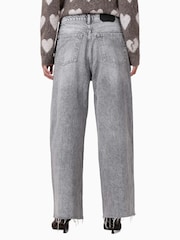 AllSaints Grey Aki Crossover 100% Cotton Jeans - Image 4 of 8