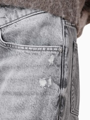 AllSaints Grey Aki Crossover 100% Cotton Jeans - Image 7 of 8