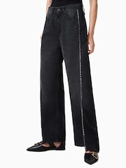 AllSaints Black Frankie Stud Jeans - Image 3 of 8