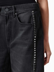 AllSaints Black Frankie Stud Jeans - Image 6 of 8