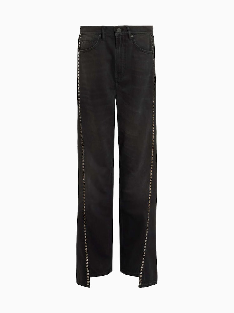 AllSaints Black Frankie Stud Jeans - Image 8 of 8 AllSaints Black Frankie Stud Jeans - Image 8 of 8