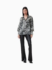 AllSaints Grey Leyla Shirt - Image 3 of 7