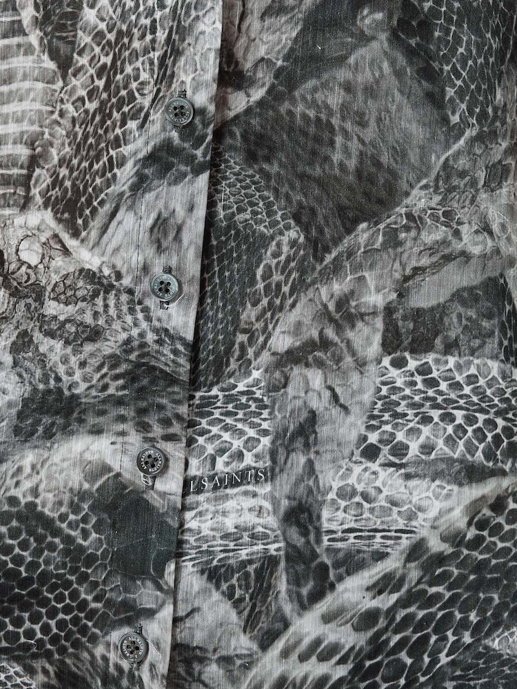 AllSaints Grey Leyla Shirt - Image 7 of 7