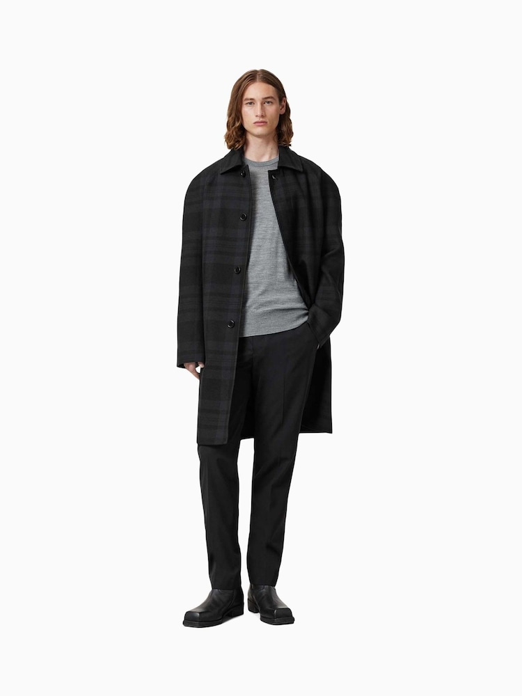 AllSaints Black Marton Coat - Image 1 of 8 AllSaints Black Marton Coat - Image 1 of 8