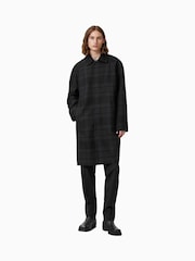 AllSaints Black Marton Coat - Image 4 of 8