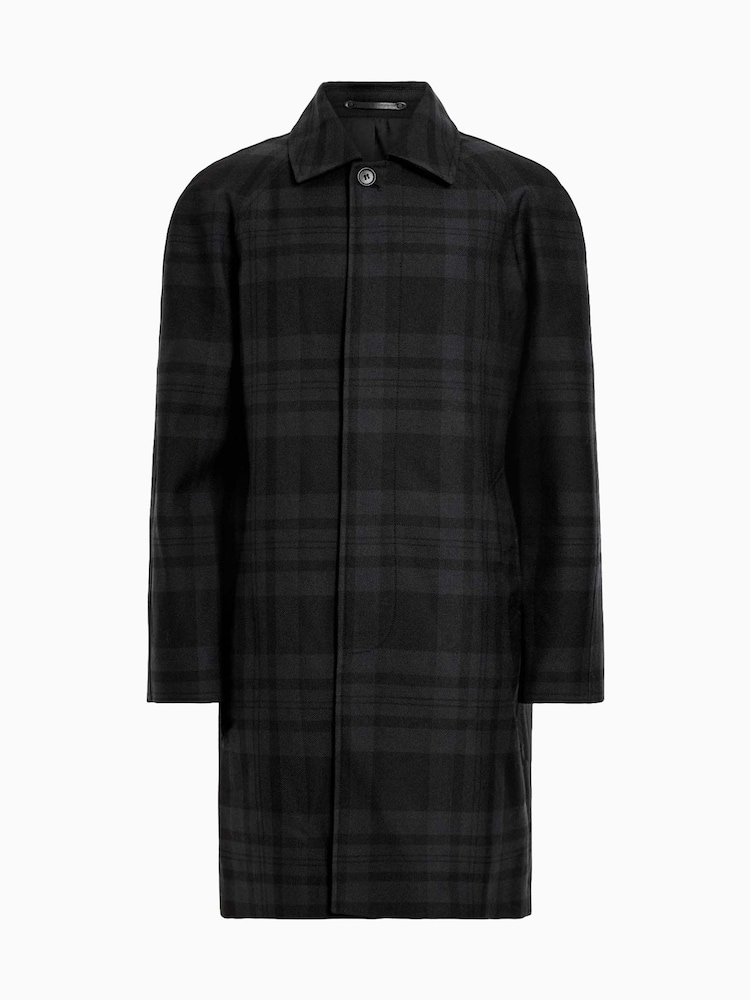 AllSaints Black Marton Coat - Image 8 of 8