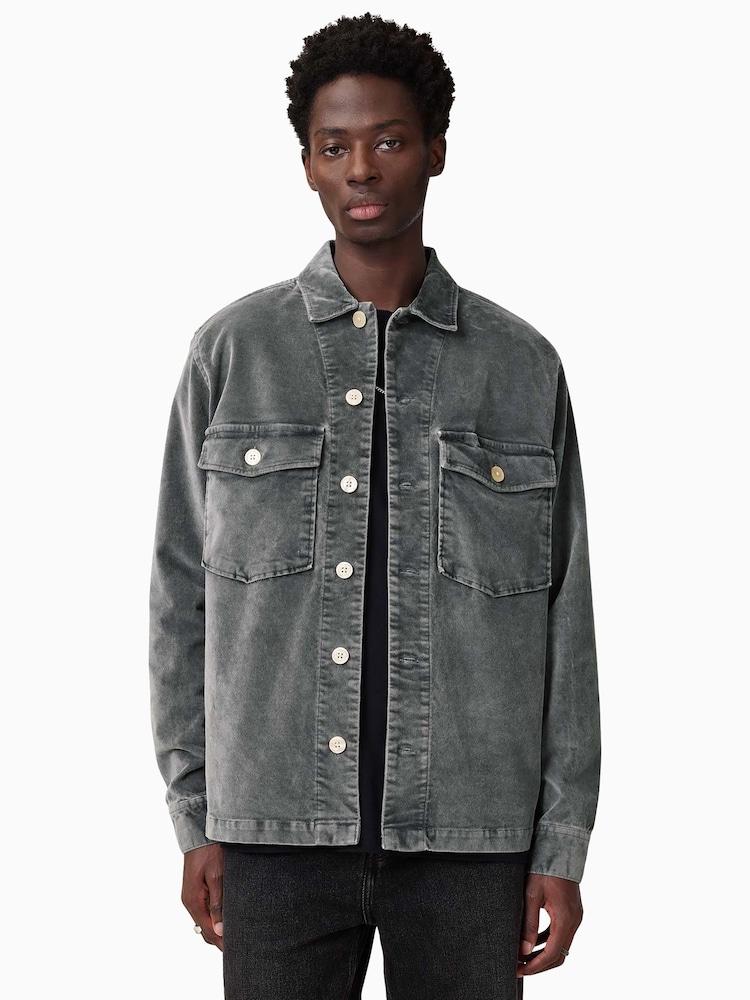 AllSaints Grey Xander T-Shirt - Image 2 of 10 AllSaints Grey Xander T-Shirt - Image 2 of 10