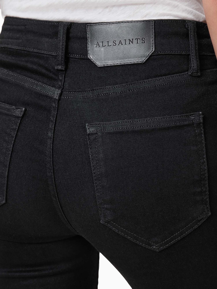AllSaints Black Miller Sizeme Jeans - Image 4 of 7
