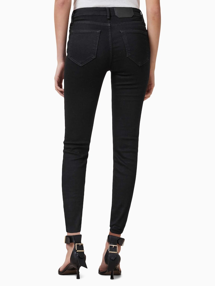 AllSaints Black Miller Sizeme Jeans - Image 5 of 7