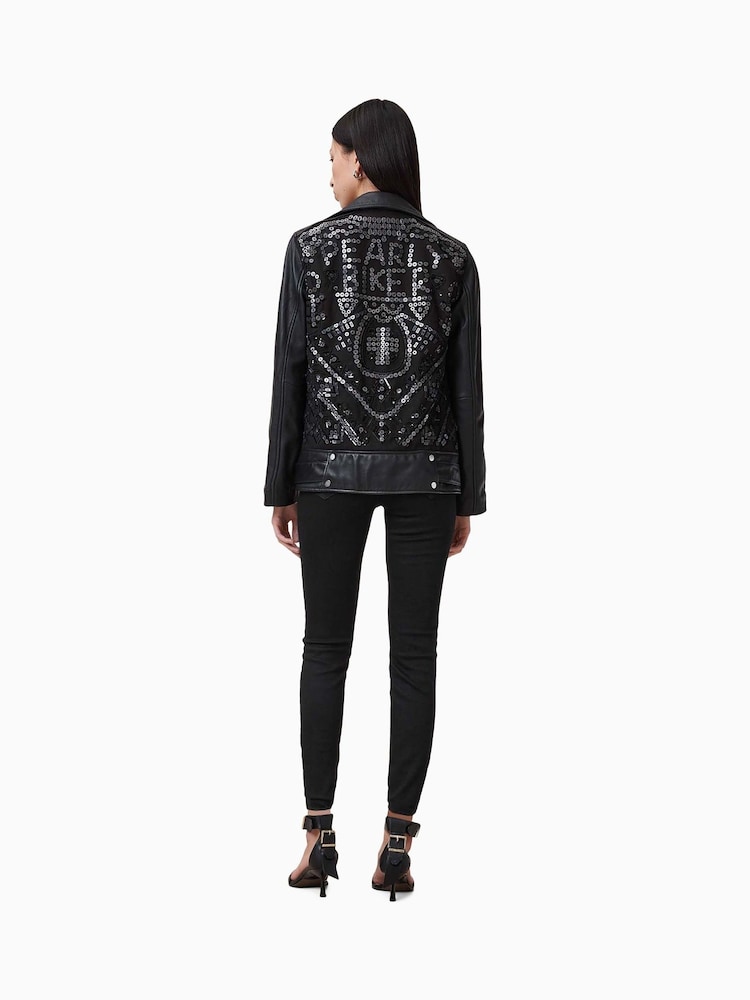 AllSaints Black Miller Sizeme Jeans - Image 6 of 7