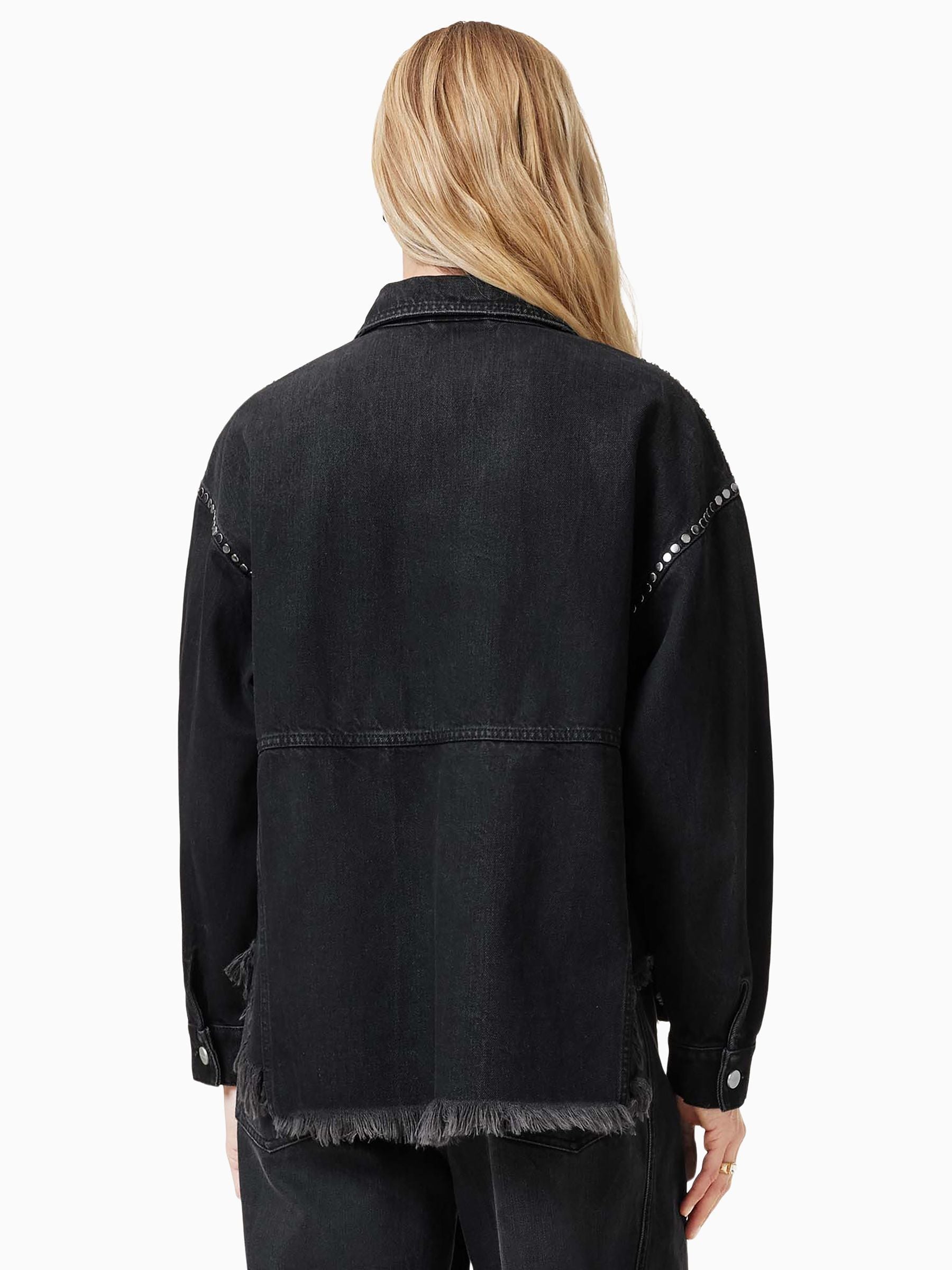 Buy AllSaints Black Hettie Stud Shacket from Next USA