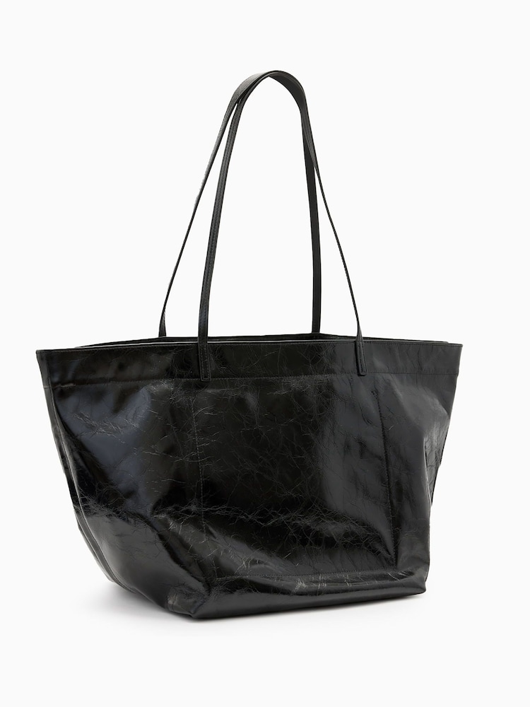 AllSaints Black Serafina E/W Tote Bag - Image 2 of 8