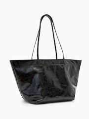 AllSaints Black Serafina E/W Tote Bag - Image 3 of 8