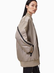 AllSaints Brown Hanaa Bomber Jacket - Image 3 of 10