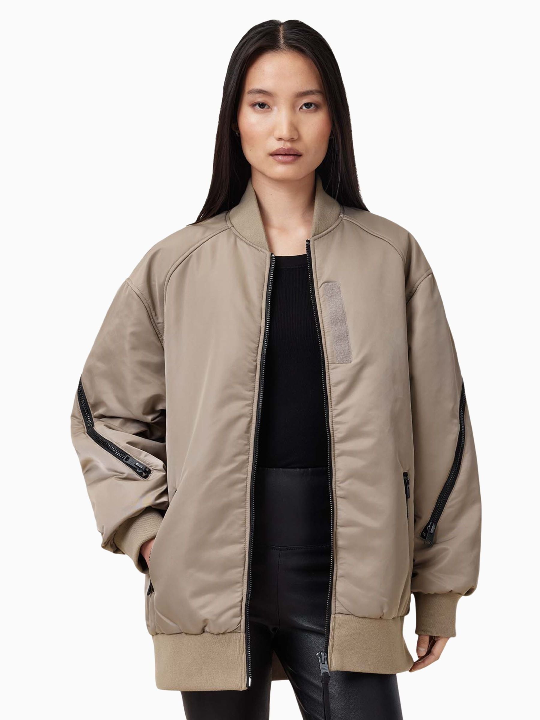 Buy AllSaints Brown Hanaa Bomber Jacket from Next USA