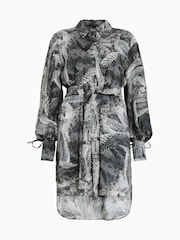 AllSaints Grey Leyla Dress - Image 7 of 7