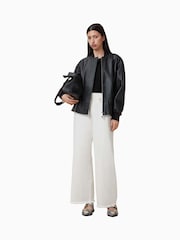 AllSaints White Aki Crossover 100% Cotton Jeans - Image 1 of 9