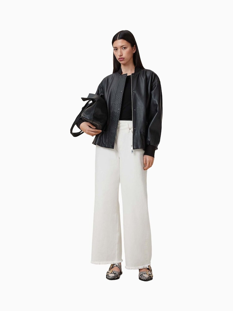AllSaints White Aki Crossover 100% Cotton Jeans - Image 1 of 9