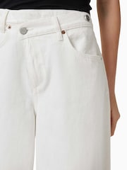 AllSaints White Aki Crossover 100% Cotton Jeans - Image 3 of 9