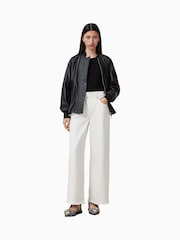 AllSaints White Aki Crossover 100% Cotton Jeans - Image 4 of 9