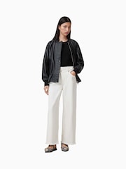 AllSaints White Aki Crossover 100% Cotton Jeans - Image 6 of 9