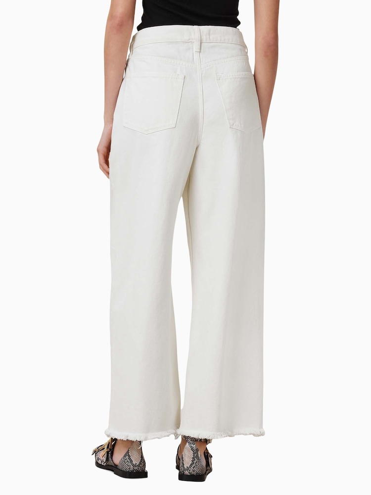 AllSaints White Aki Crossover 100% Cotton Jeans - Image 7 of 9