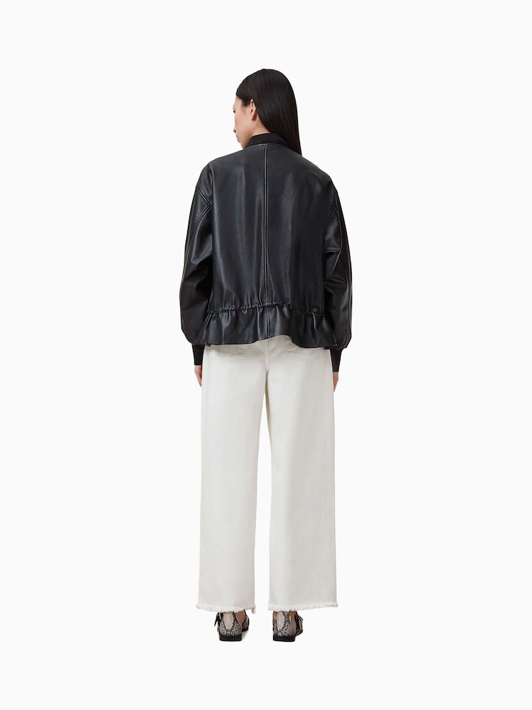 AllSaints White Aki Crossover 100% Cotton Jeans - Image 8 of 9