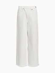 AllSaints White Aki Crossover 100% Cotton Jeans - Image 9 of 9