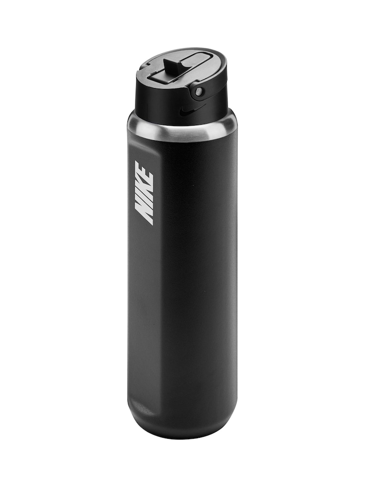 Nike Black Stainless Steel Recharge Staw Water Bottle 24oz / 710ml - Image 2 of 3 Nike Black Stainless Steel Recharge Staw Water Bottle 24oz / 710ml - Image 2 of 3