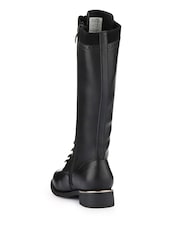 Pavers Black Tall Lace Long Boots - Image 3 of 5