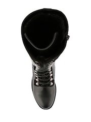 Pavers Black Tall Lace Long Boots - Image 4 of 5