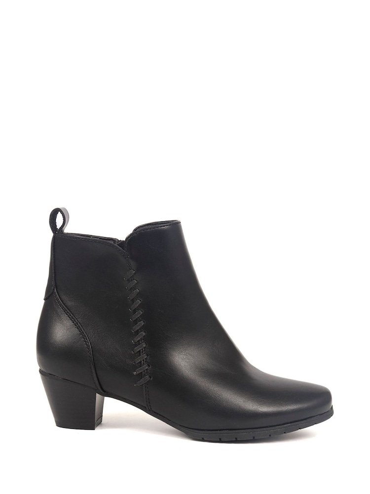 Pavers Black Block Heeled Ankle Boots - Image 1 of 5