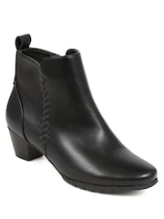 Pavers Black Block Heeled Ankle Boots - Image 2 of 5